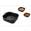 Wkład silikonowy do airfryer forma do frytkownicy beztłuszczowej 19x19x5,5 cm S38 czarny i szarobrązowy